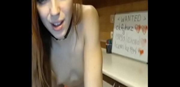  hot redhead stepsister in high heels teasing on webcam p2